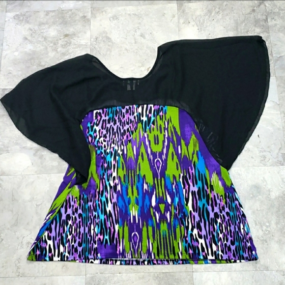 FINAL PRICE #10242-5 Blouse Multicolored,2X, 3X,multicolored. - Picture 4 of 4